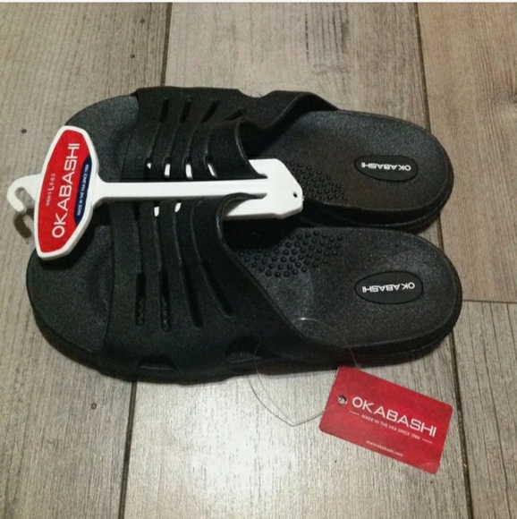 Okabashi Shoes Okabashi Mens Euro Sport Black Slide Sandals Poshmark